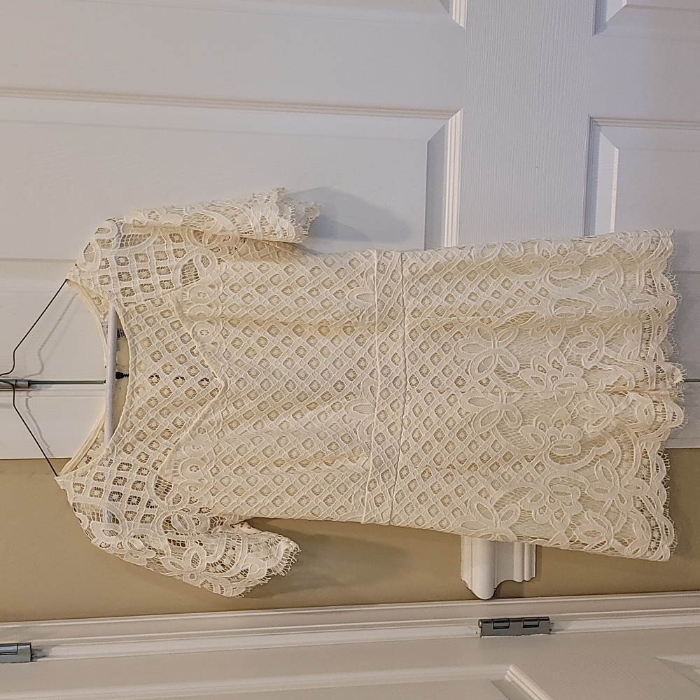 Ivory Lace Romper Medium